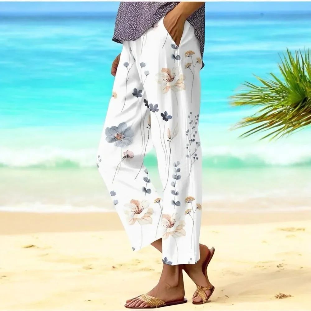 Gorgeous Beachy Tropical Women’s Floral Pants Size 1X